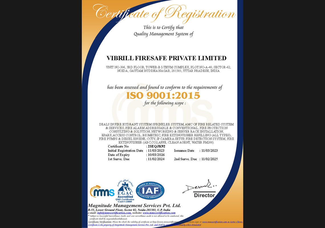 ISO 9001:2015 Certificate For Quality Excellence